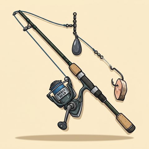 Ugly Stik 7 ft Catfish spinning combo